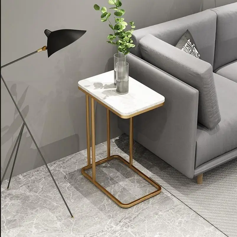 

Nordic simple bedside mobile table wrought iron corner several bedroom small coffee table modern marble living room sofa side ta