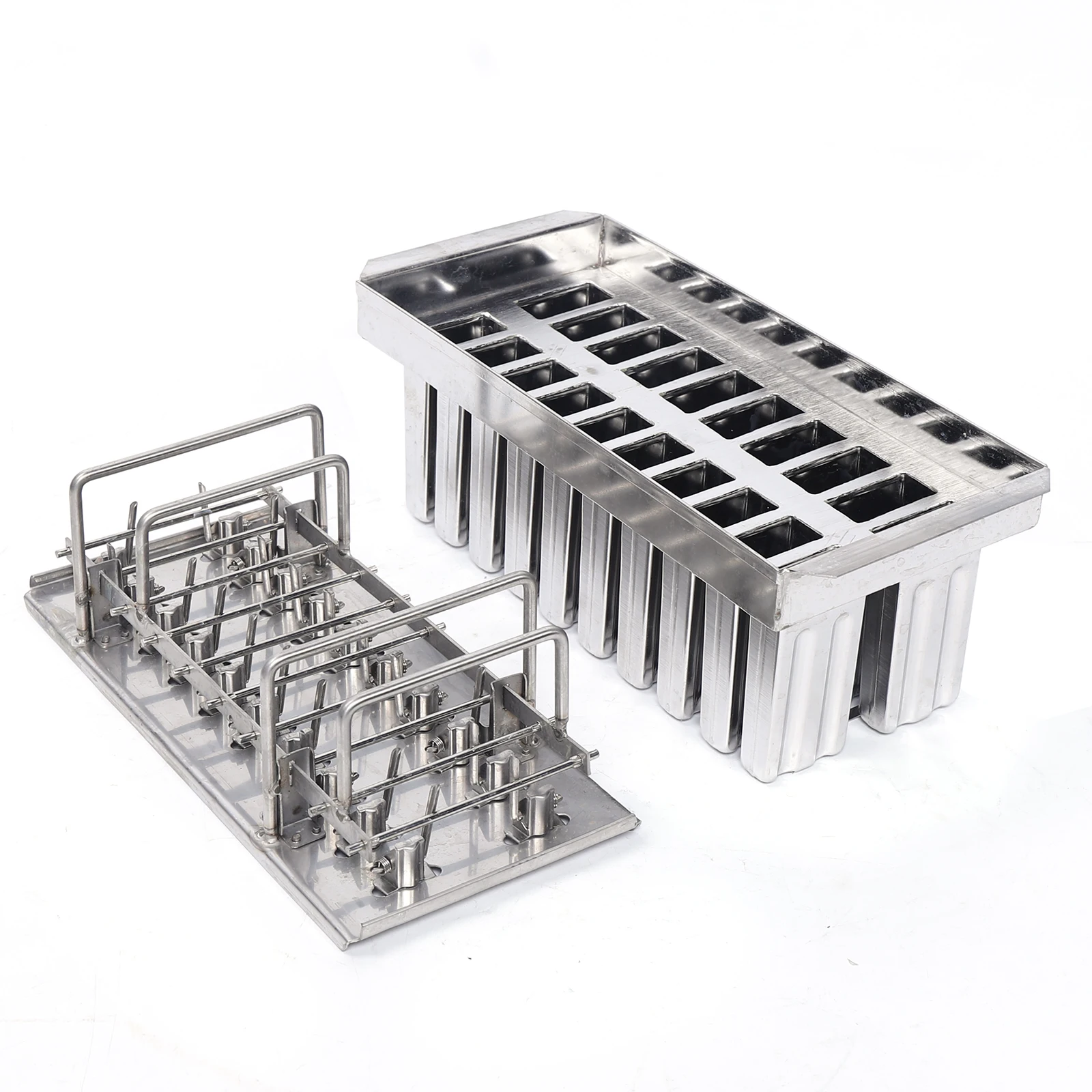 

20pcs Ice Cream Moulds Ice Cream Stick Mold Stainless Steel Popsicle Molds 32.5*15.5*13cm For Homes, Supermarkets, Shops, Kiosks