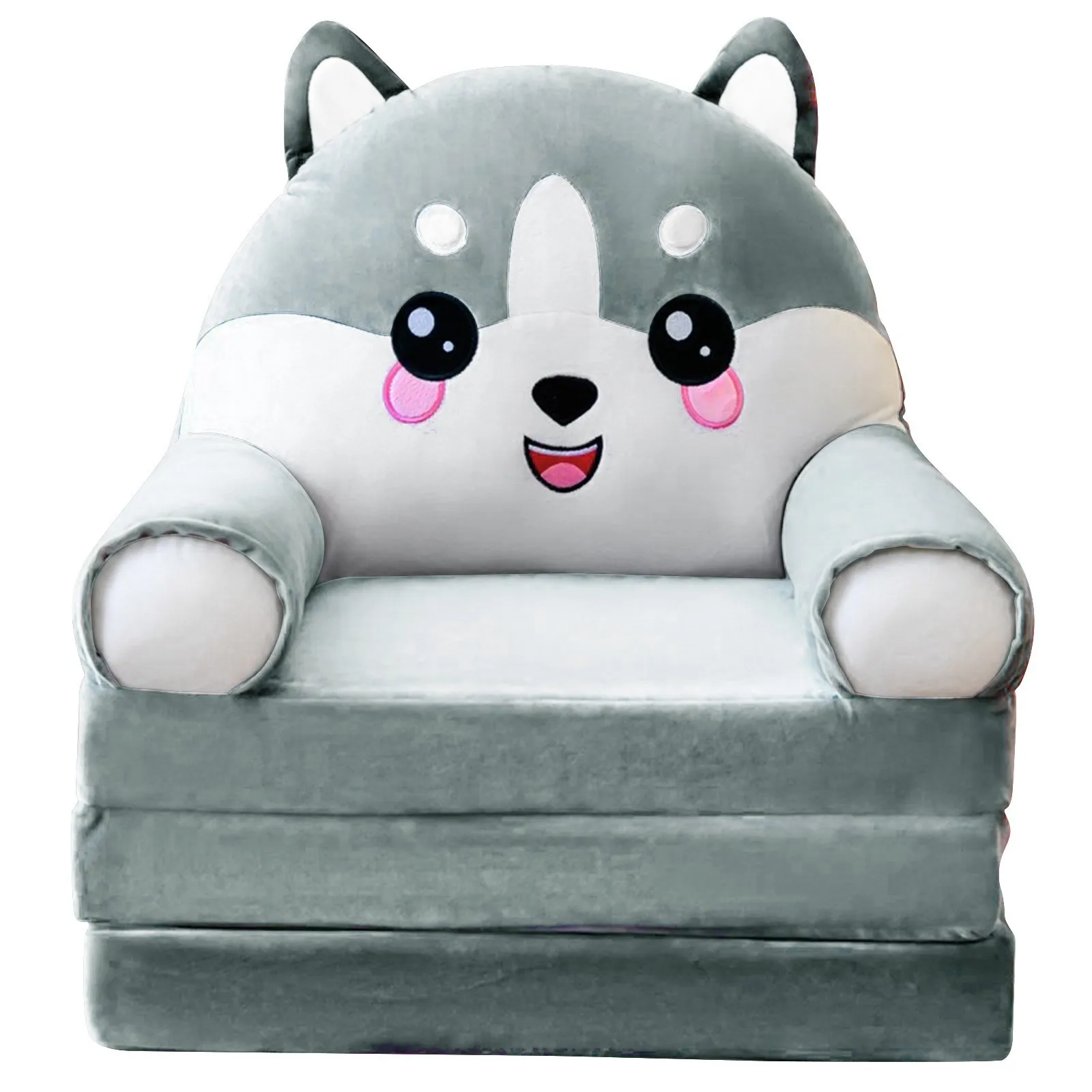 غطاء أريكة 2 في 1 قابل للطي للأطفال، غطاء أريكة لطيف على شكل رسوم كرتونية للأطفال