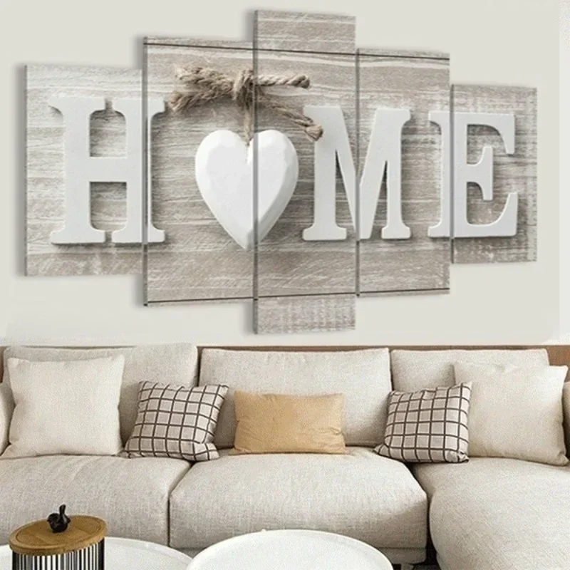 

Картина на холсте Love Home, современная буква, холст, постер, украшение для гостиной, спальни, художественные принты, домашний декор, настенная художественная картина
