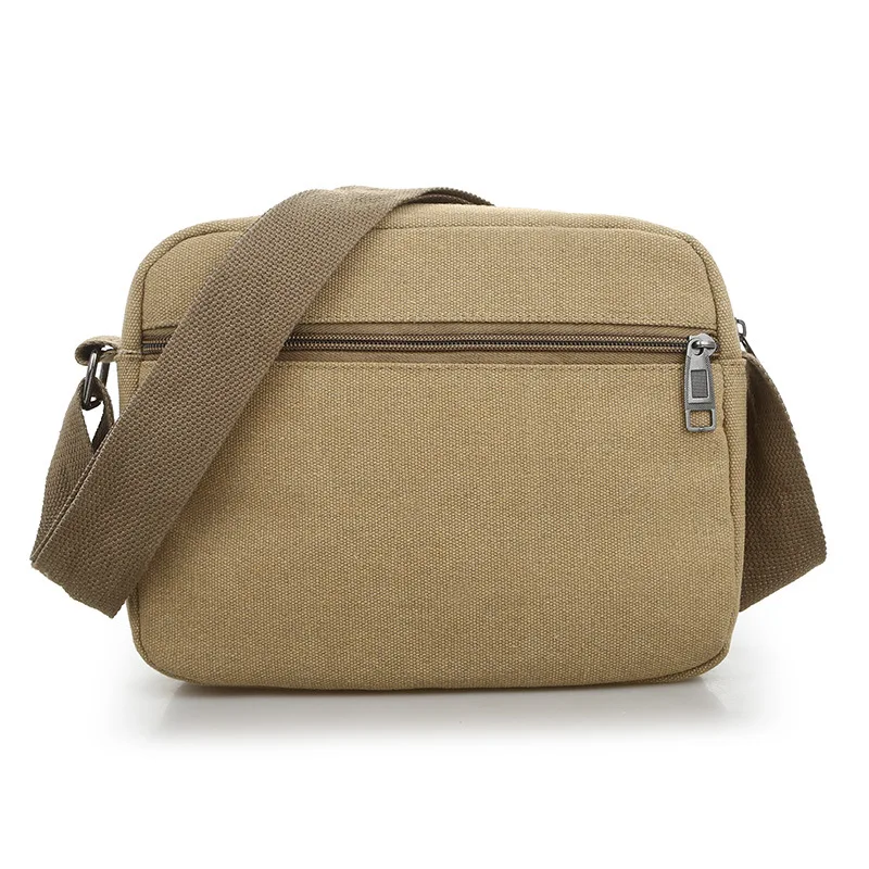 Sacs pour hommes nouveau sac à bandoulière simple en toile Vintage multicouche décontracté léger et élégant