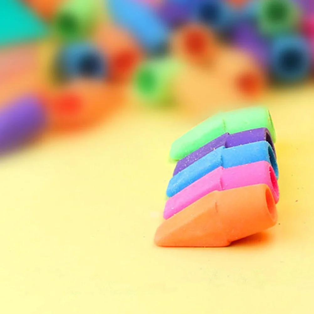

240pcs Pencil Eraser Colorful Stationery School Supplies For Kids Students Artists Office Use Mixed Colors Rubber Toppers Set