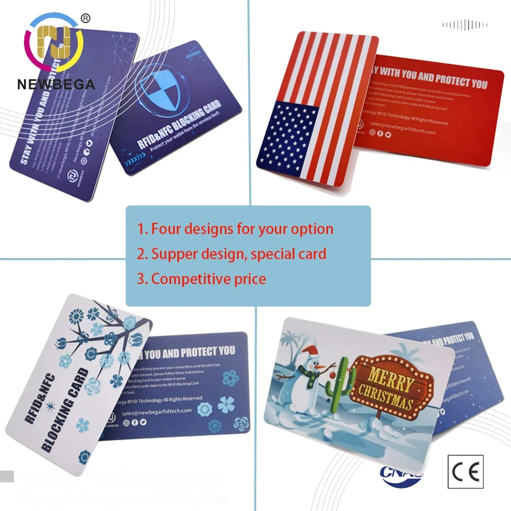 RFID NFC Blocking Shilding Cards For Passport/Purse Credit Card Size New Technology Premium Quality 1PCS