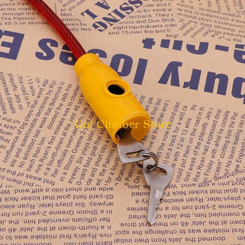 Q84C 8x640MM Cycling Cable Anti-Theft Bike Scooter Safety Lock With 2 Keys