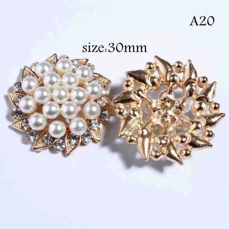 NEW 5Pcs Mixed Acrylic Rhinestone Crown Diy Buttons Bowknot Flower Embellishment Accessories Craft Supplies Decorative Button