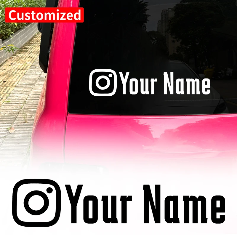 1PC User Name Custom Personalized Instagram Motorcycle Stickers Waterproof DIY Fuel Tank Helmet Car Bicycle Vinyl Decals image 4