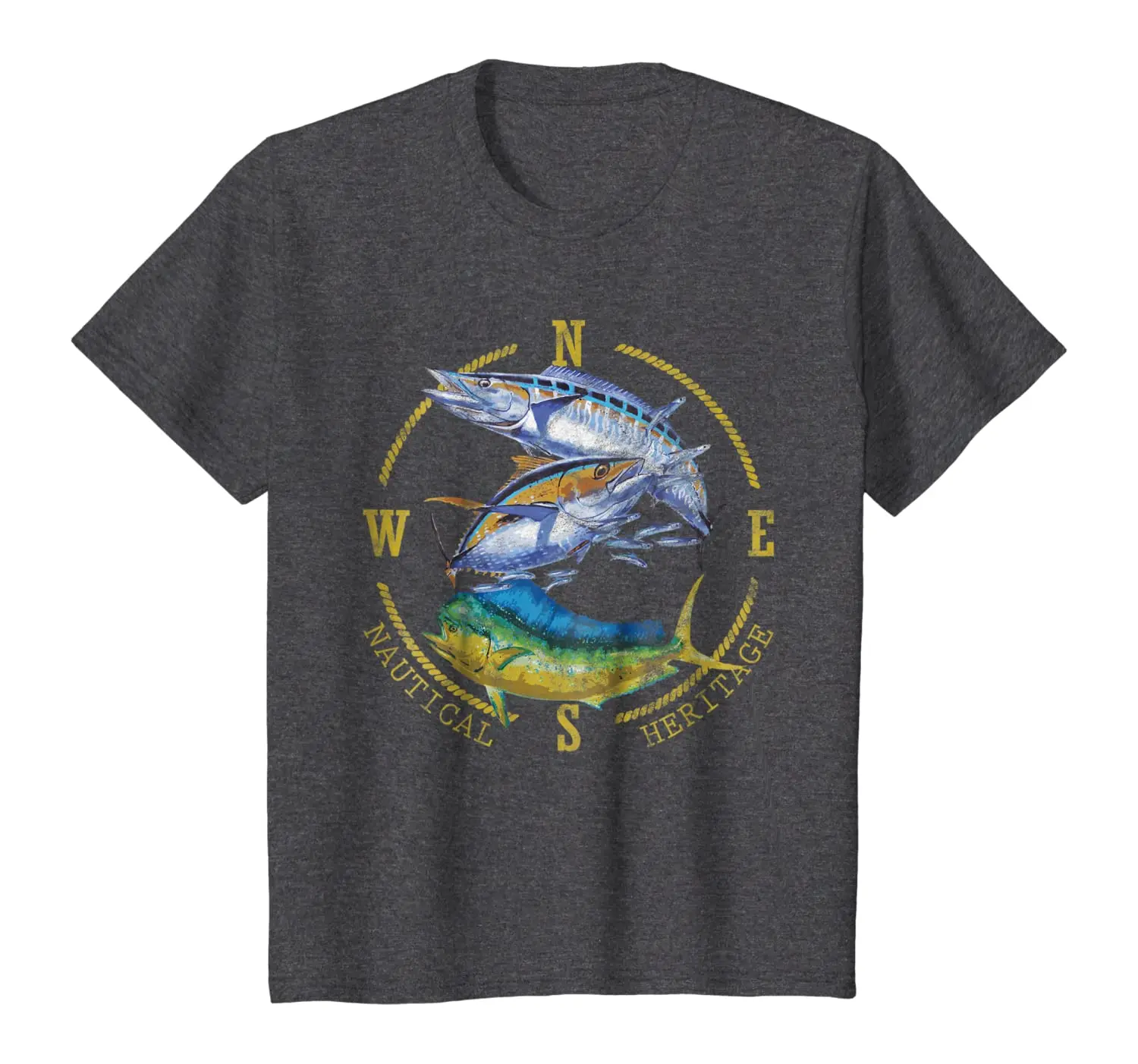 Mahi Mahi Tuna Kingfish Nautical Fishing Angler Gift T-Shirt. Summer Cotton Short Sleeve O-Neck Mens T Shirt New S-3XL