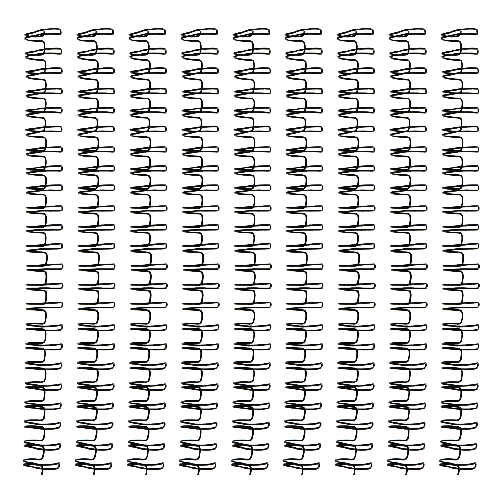 50 Pcs Coil Loose-leaf Notebook Double Ring Bind Wire Binding Rings Heart-shaped Spiral DIY Spines Black