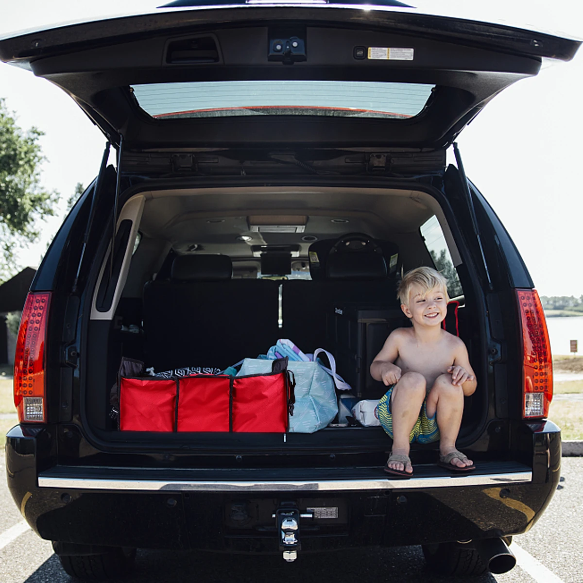 

1 pc Foldable Storage Trunk Waterproof Dustproof Insulation Organizer Portable For Van Garage Travel Outdoor