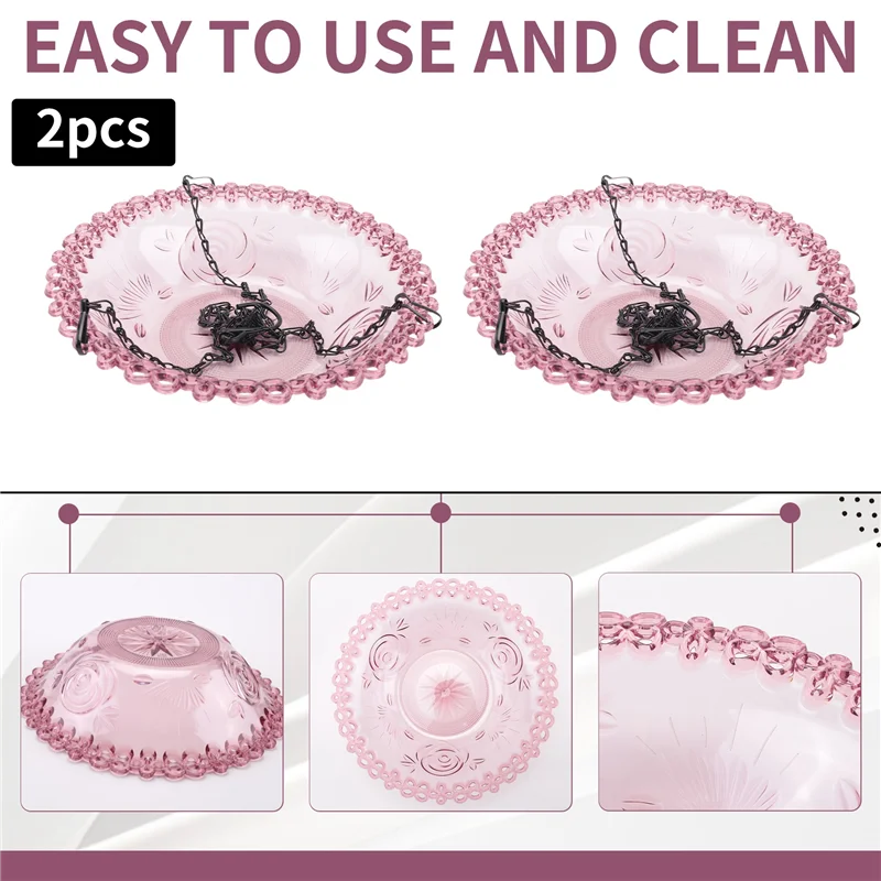 AB15-Accello Mangiatoia per uccelli sospesa a forma di fiore Bagno per uccelli per decorazioni da giardino per esterni Forniture per mangiatoia per uccelli