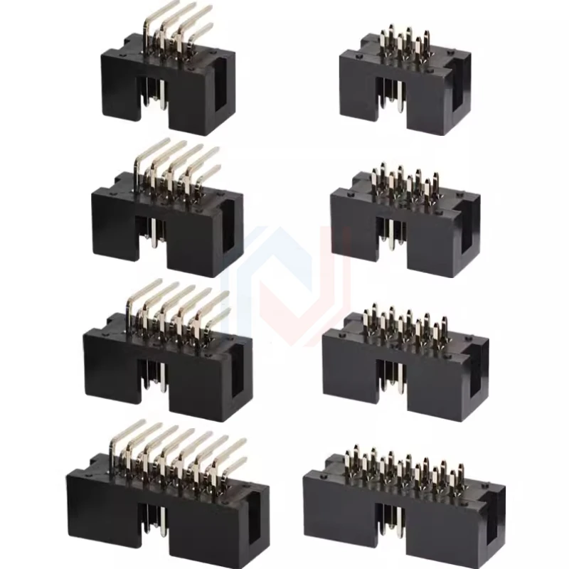 10Pcs Pitch 1.27mm 2.0mm 2.54mm Male Socket straight idc box