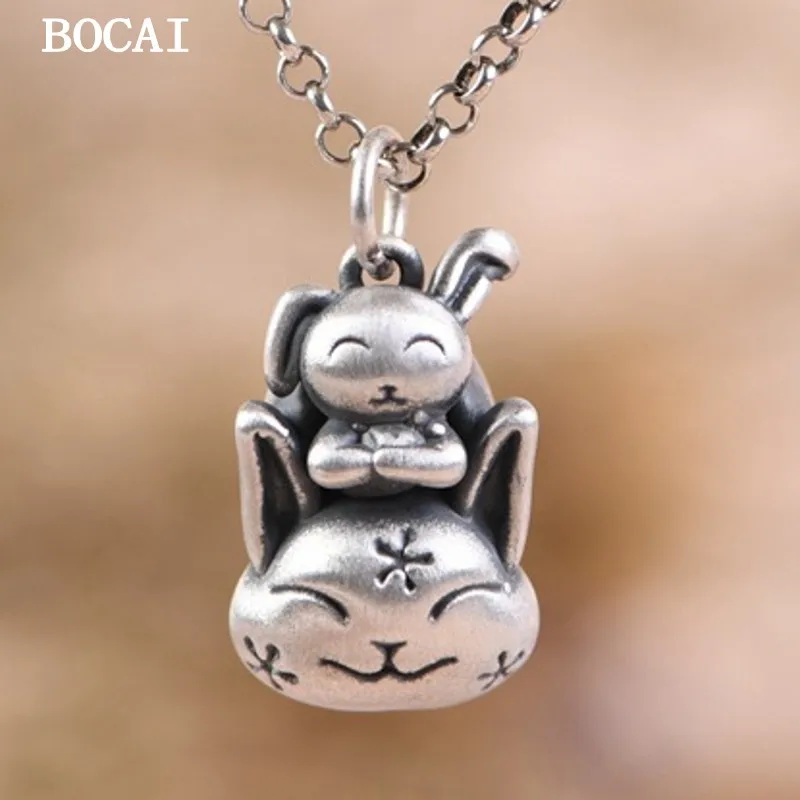 

BOCAI S925 серебро ретро искусство мультфильм женский подарок