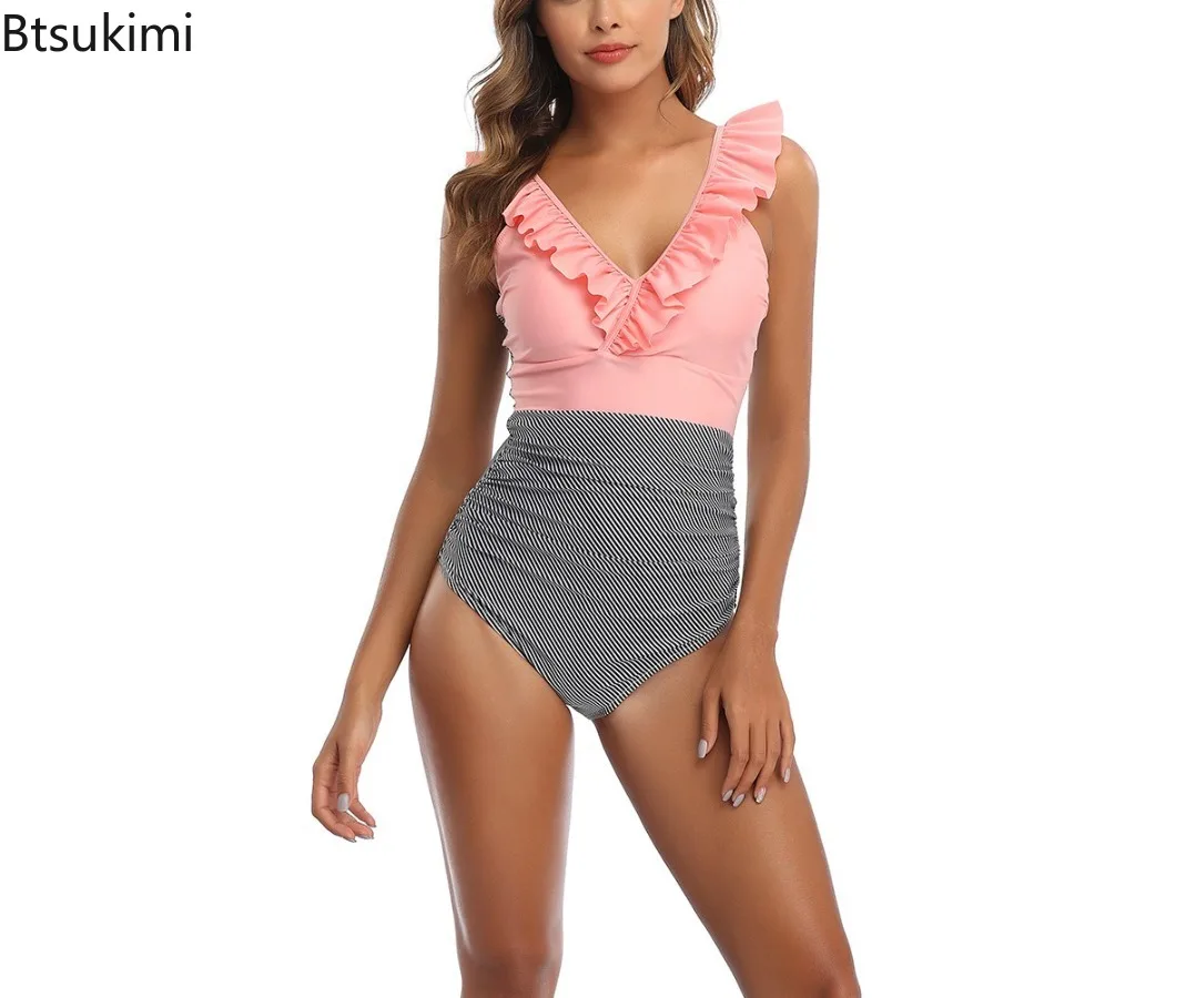 Sexy Female Plus Large Size One-Piece Swimsuits Closed Swimwear Sports Push Up Women's Swim Body Bathing Suit Beach Pool Bather