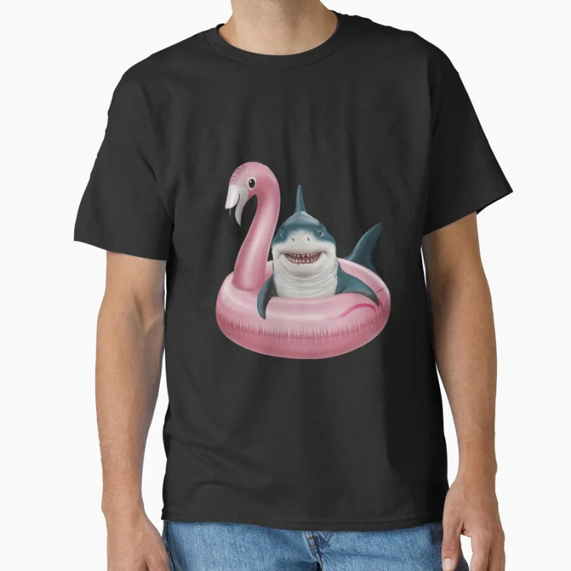 

Funny pelican shark pink flamingo Ahhh Time to Relax Summer humor gift T shirt for men Large size Tops S-6XL mens clothing