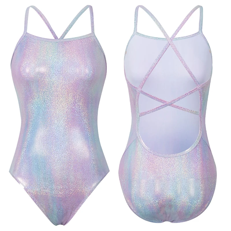 

Sexy Gloss Oily woman one-piece swimsuit gold stamping racing tight Sports surfing shining swimsuit wetsuit