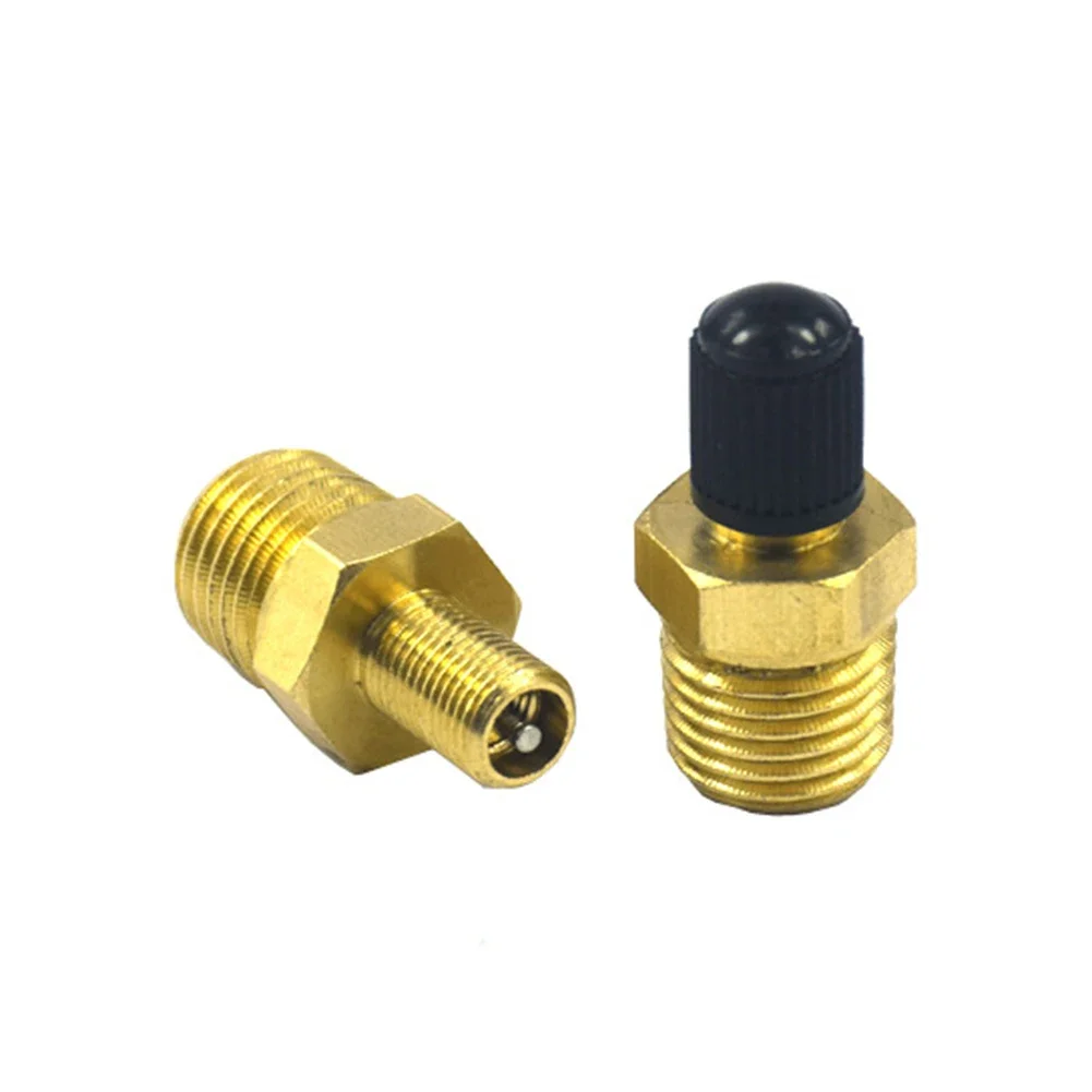 Car Tire Valve Core Motorcycle Tubeless Tire Screw Valve Tire Pressure Monitoring Tire 1/4 NPT Copper Valve