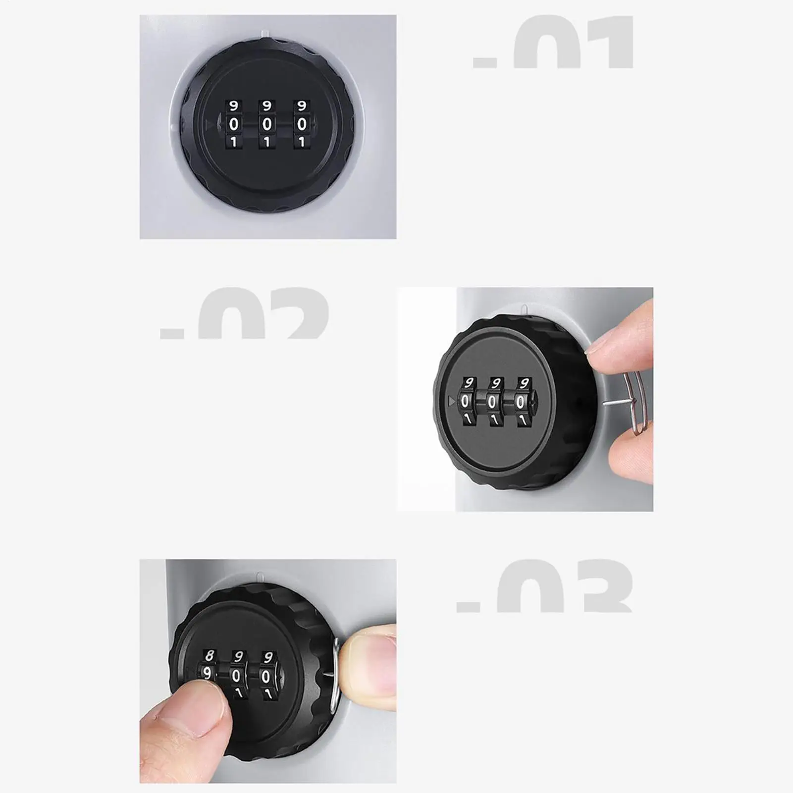 Lockable Storage Box Waterproof Bike Password Organizer Bag Bike Frame 3 Code Lock Box For Men Women Boys Girls Youth Teens