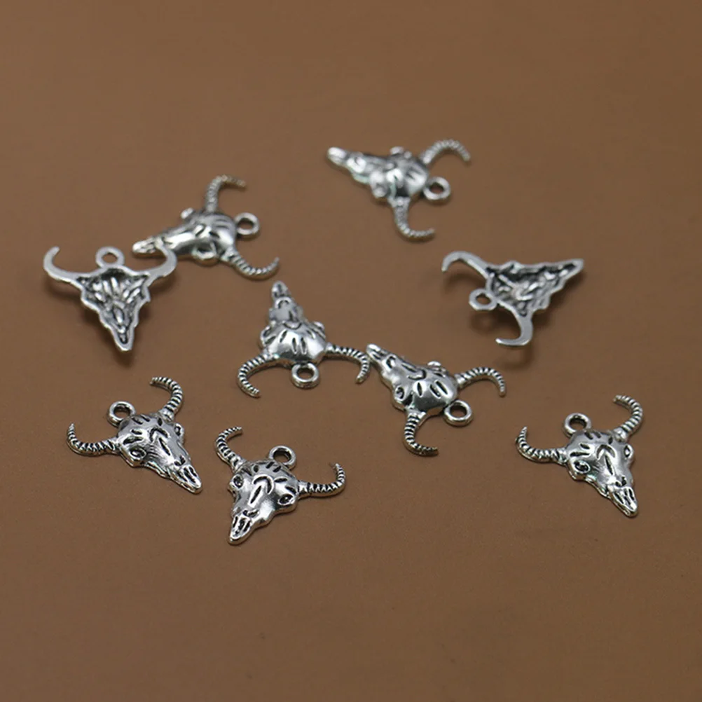 

20 шт., подвески в виде головы быка из сплава, классический стиль, сделай сам, изготовление ювелирных изделий для ожерелья, браслета, брелок, аксессуары для скрапбукинга