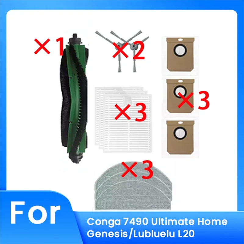 

Акция! 12 шт. для Conga 7490 Ultimate Home Genesis/Lubluelu L20, аксессуары для подметального робота, запасные части для чистящих средств