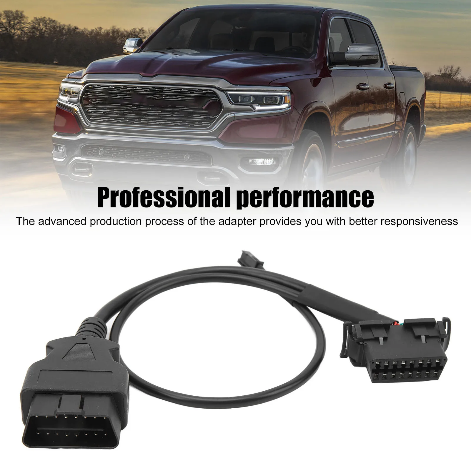 OBD2 Cable Stable Connection Security Gate Bypass OBD2 Adapter Replacement for Dodge RAM 1500 2500 2018 to 2020