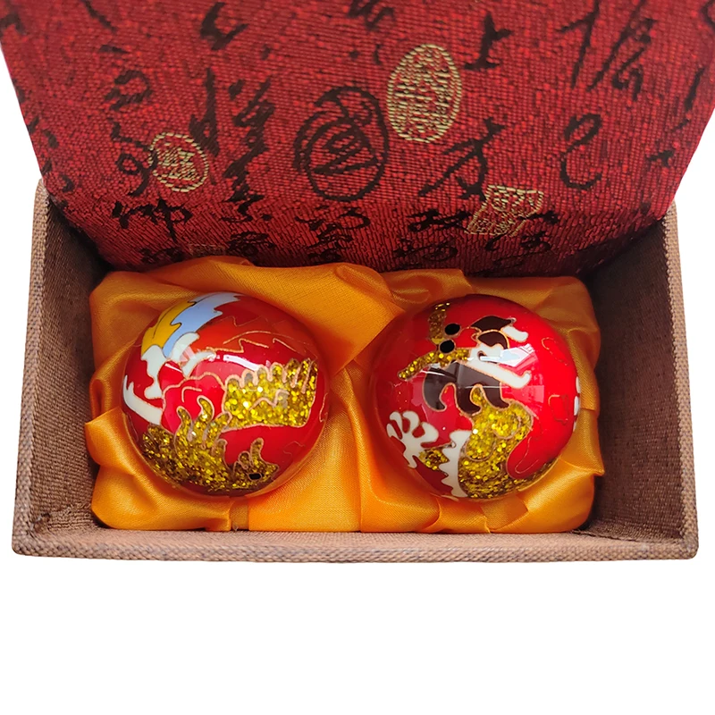 Health  Ball  Dragon  Red Color  Handball   Gifts For Father Mother Diameter 5 Cm