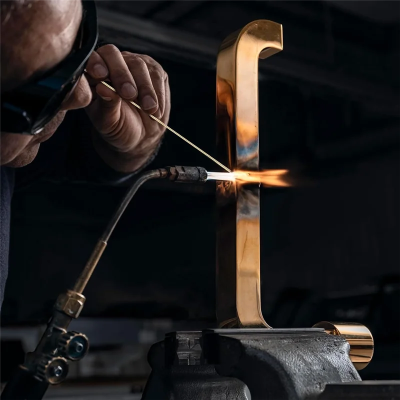 

A27F-HS221 40Pcs Brass Brazing Rods 5/64" Diameter Round Bare Bronze Self Fluxing Welding Sticks 1/2 Lb