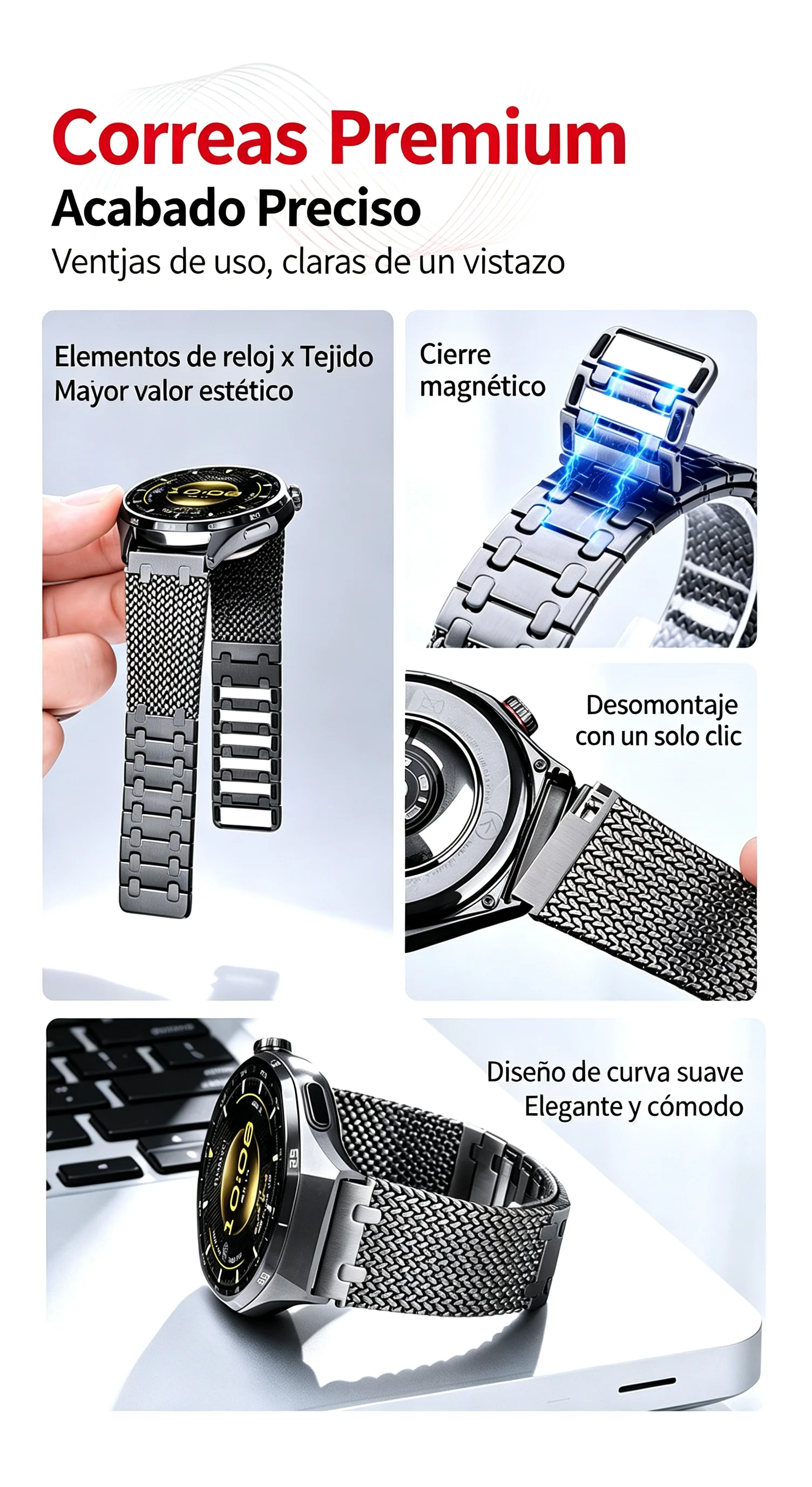 Titanium Milanese Loop For Hua - Amazfit Smartwatch Accessories recension och pris