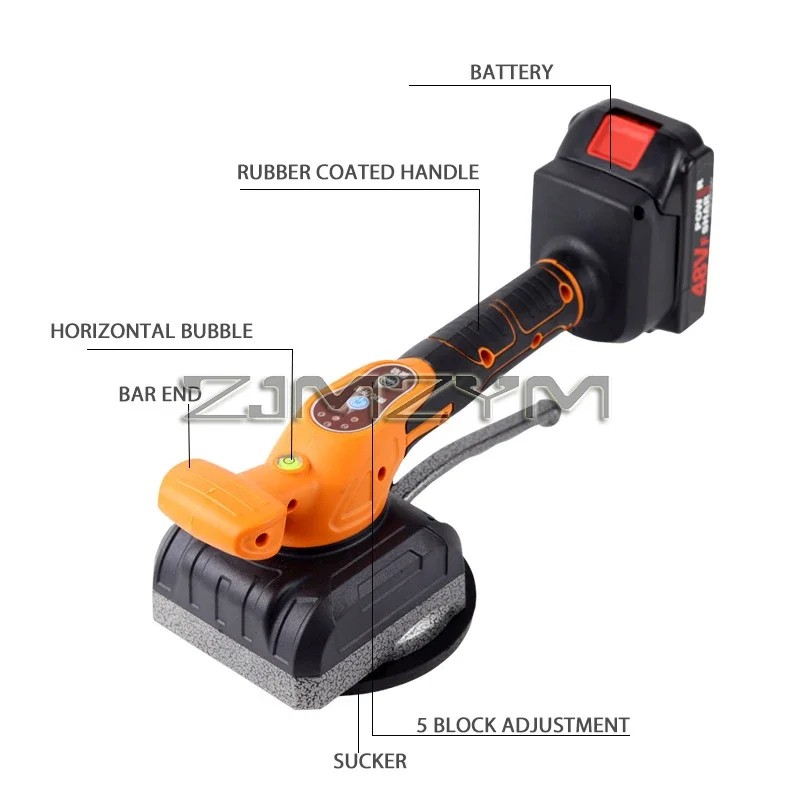 Automatic Electric Tiling Machine 5 Gears Rechargeable Floor Laying Leveling Tool Bubble Leveler Power Tools