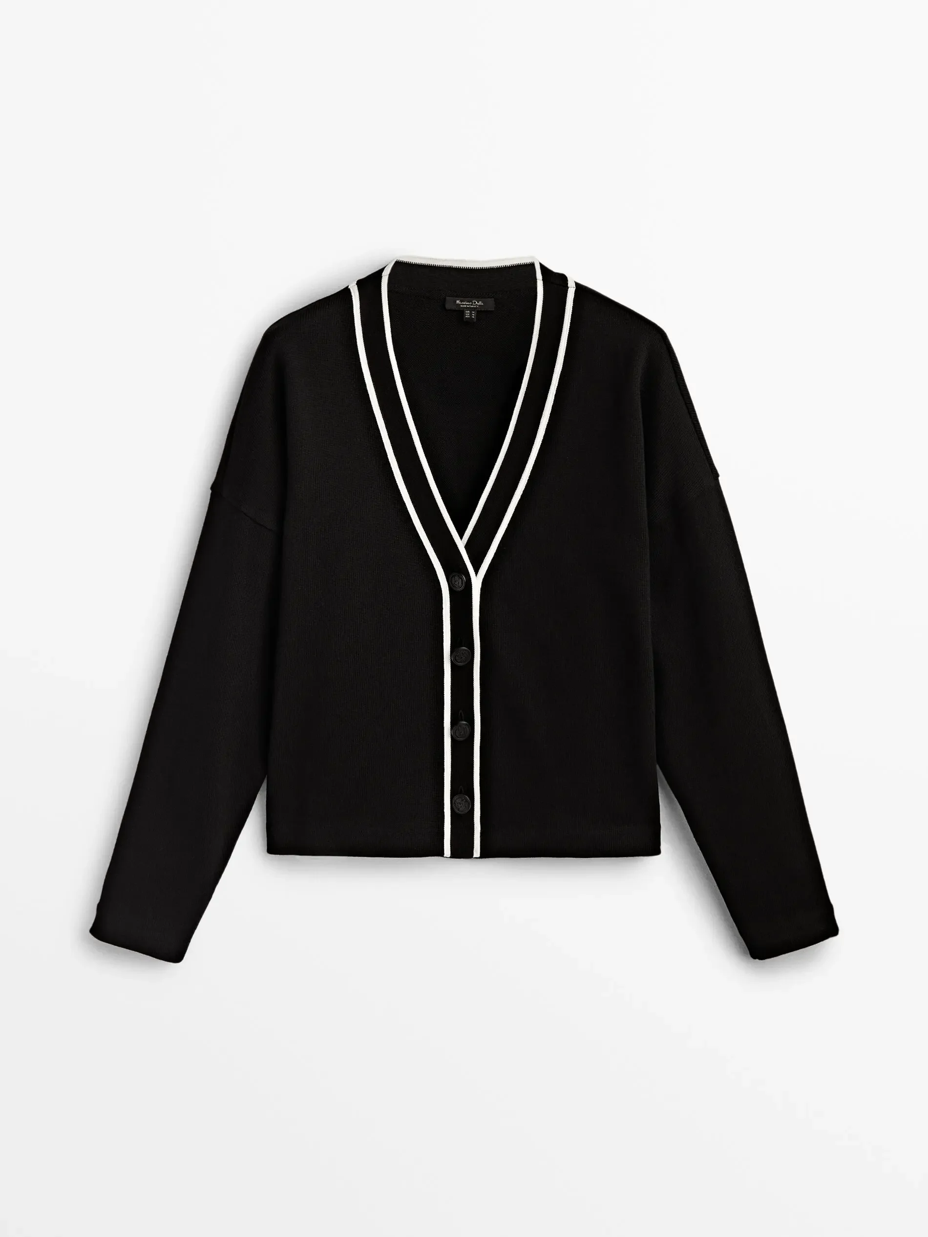 Ethereal MD 2024 autumn new style of Women\'s college style contrast color casual all-matching temperament knitted cardigan coat