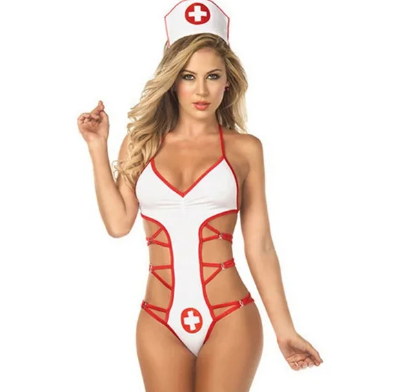 Sexy Women  Lingerie Hot Cosplay Maid Uniform Lenceria Sexi Hot Lace Perspective Babydoll Chemise Erotic Lingerie
