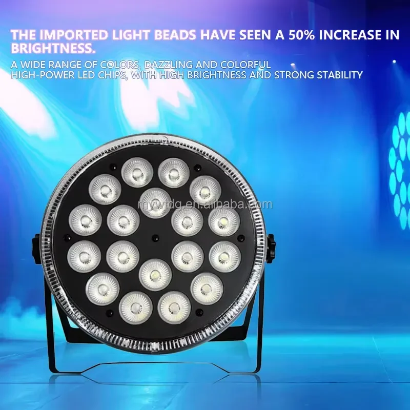 18 full-color flat LED four-in-one filling light stage wedding dyeing light