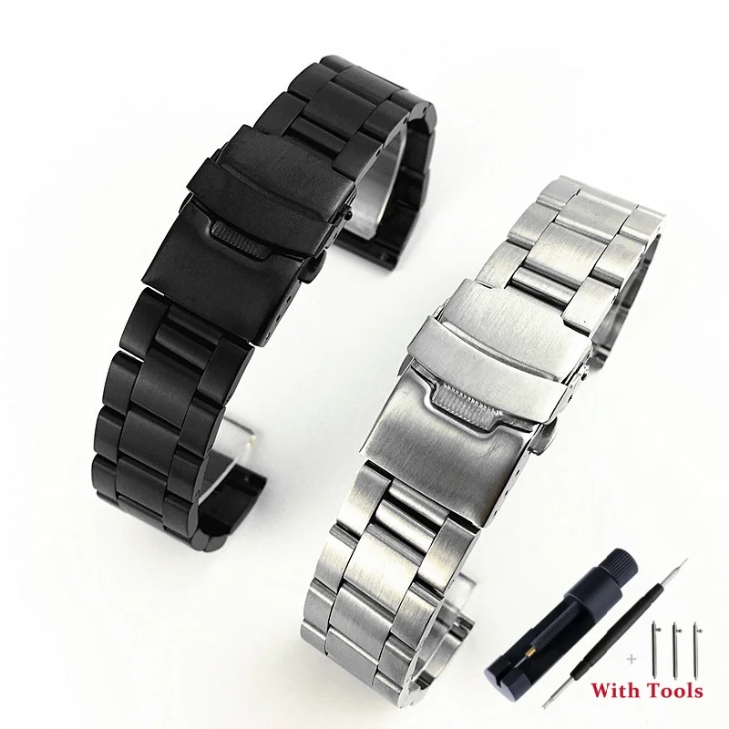 

18mm 20mm 22mm Quick Release Matte Stainless Steel Watch Strap for Universal Waterproof Watch Band Accessories with Tool