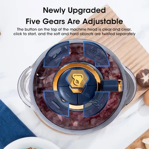 5L電気肉粉砕機304ステンレス鋼フードクラッシャー多機能野菜スライサーチョッパーミンサーベビーフードプロセッサー 10ベストセールスCan Crasher Electric -3