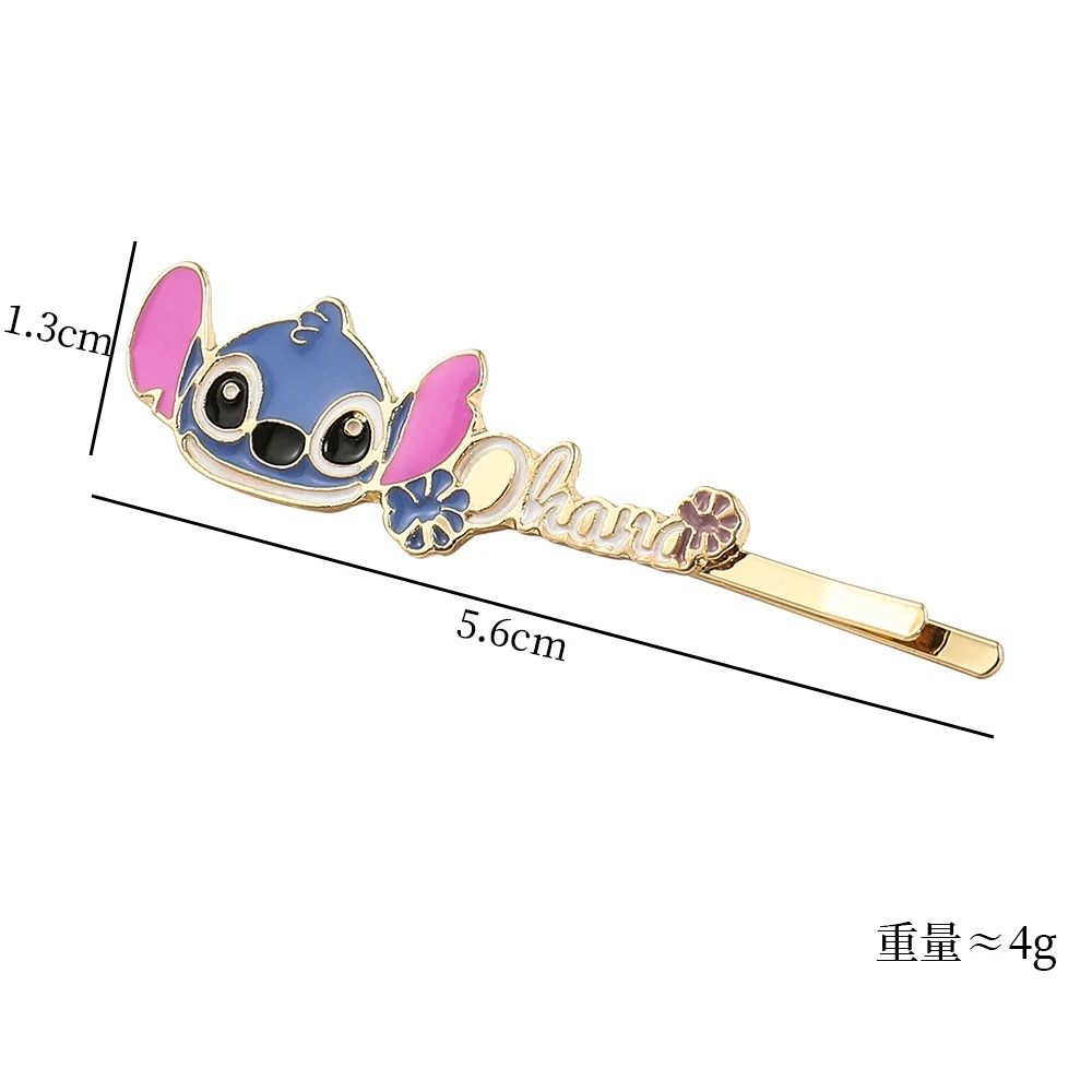 Disney Lilo Và Stitch Tóc Phụ Kiện Phim Hoạt Hình Cross Stitch Tóc Clip Hình Học Barrettes Kẹp Tóc Kẹp Tóc Móng Vuốt Phụ Nữ Cô Gái Thời Trang Quà Tặng