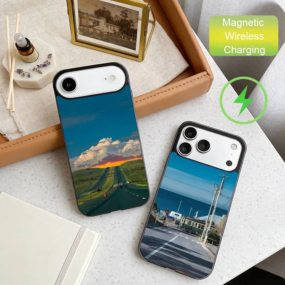 

Natural views Phone Case For iPhone17,16,15,14,13,12,11 Plus,For Magnetic Wireless Charge Cover