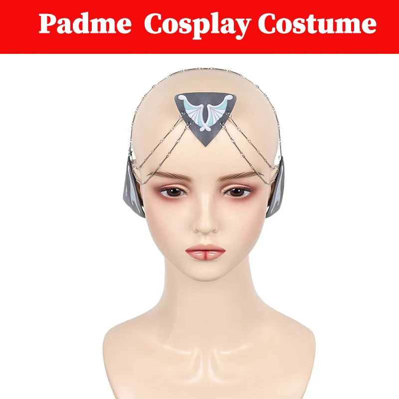 

Padme Cos Amidala Space Battle Cosplay Headwear Costume Women Disguise Roleplay Headgear Props Halloween Party Suits Accessories