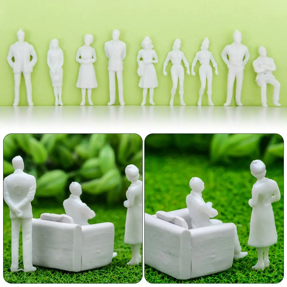 200pcs 1:100/150/200/300 Scale Model White Miniature Figures Architectural Models Human Scale Model ABS Plastic Peoples