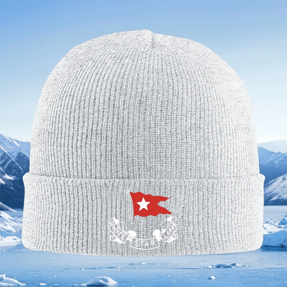 Bandiera rossa stella bianca Stella della linea bianca Uomo Donna Cappello lavorato a maglia unisex Beanie Pullover Cap Inverno termico caldo Natale Outdoor Cycli