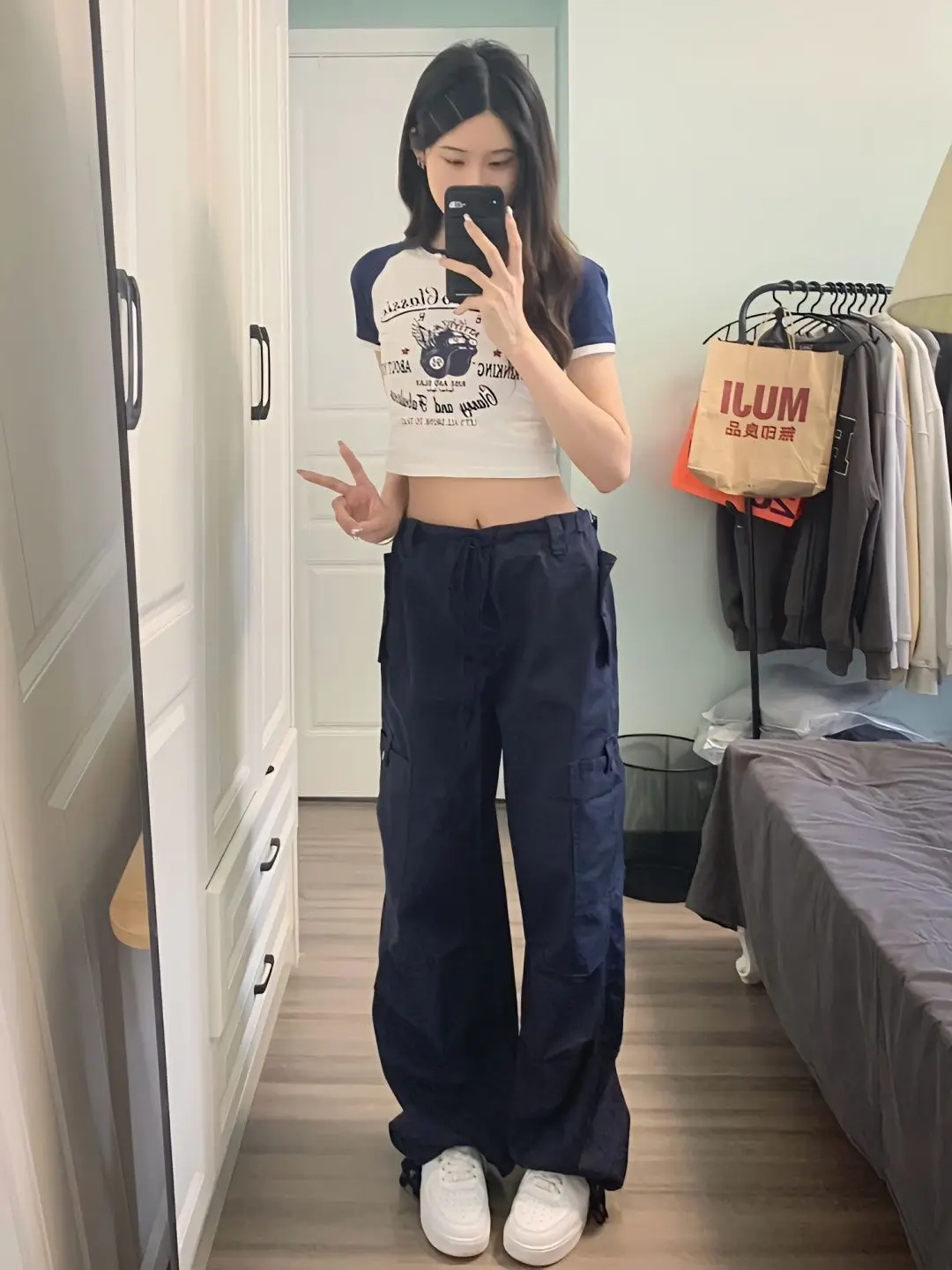 

Y2k Hip Hop Baggy Pants Girl Fashion Korean Style Wide Leg Working Pants 2000s Grunge Sweatpants Women Trousers Joggings Femme
