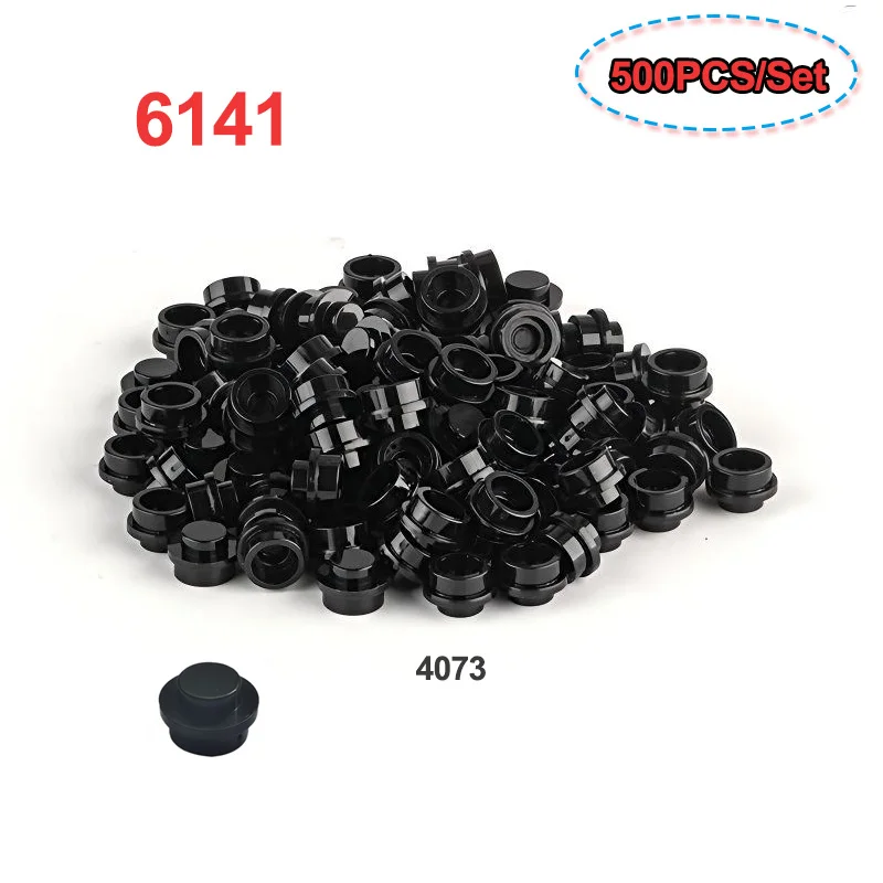 

500 шт. 1x1 точечная сборка частиц, технология строительных блоков, детали 4073 6141 30057, круглая пластина, игрушки «сделай сам», MOC, аксессуары для кирпичей