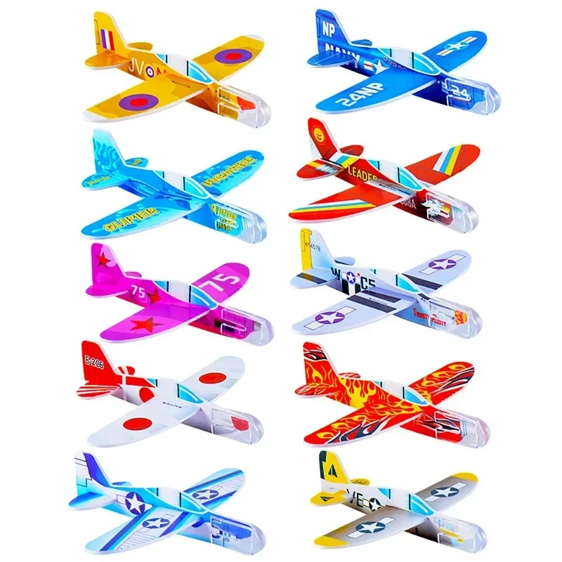 10Pcs Kids Party Supplies DIY Multicolor Foam Airplane Boys Girls Birthday Party Souvenirs Pinata Filler Kindergarten Prize Toys