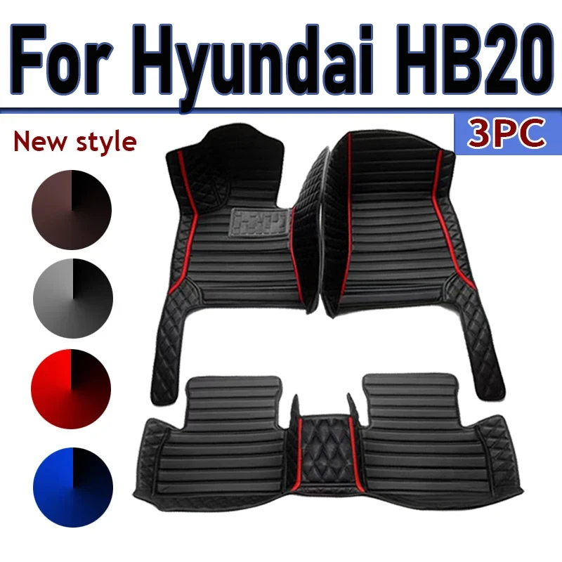 

Напольный коврик из искусственной кожи на заказ для Hyundai HB20, автомобильный защитный аксессуар для салона вашего автомобиля