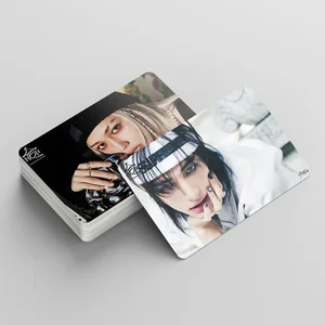55 peças/straykids kpop novo álbum hop photocard felix hyunjin cartão postal estrela álbum cartão fã coleção cartões lomo 8 principais vendas bolsa do gato felix - №4
