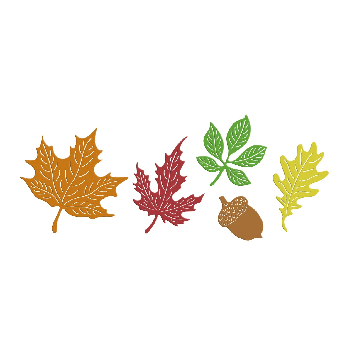 Metal Die Cuts Multi Leaves Maple Leaf Oak Acorn Pattern Cutting Stencil Handcraft Clipart Craft Paper Card Decorating Cutter