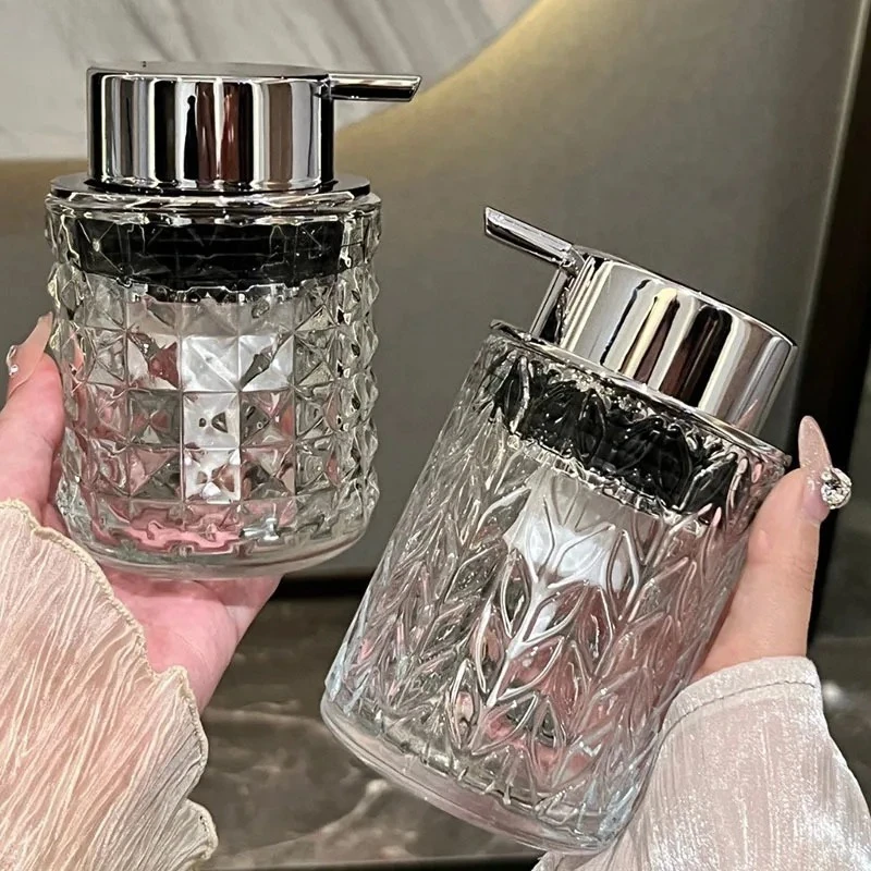 

Стеклянная бутылка для лосьона, бутылка для мыла для ванной комнаты, блестящая бутылка, бутылки для дезинфицирующего средства для рук, бутылки для шампуня, бытовые аксессуары для ванной комнаты