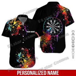 Dardos Maori dos homens Camisa Havaiana Estampada 3D, Tatuagem de Nome Personalizado, Manga Curta, Unisex, Casual, Praia, Verão, Praia, SH04