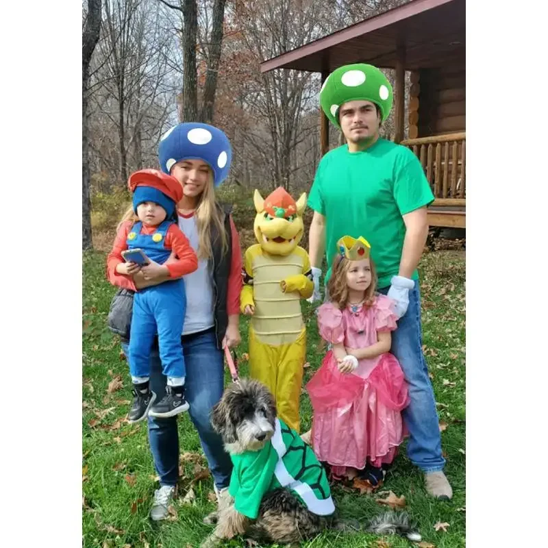 DAZCOS Multicolor Mushroom Toad Hat Spotted Cap Game Cosplay Costume Cute Mushroom Hats for Adults Halloween Costume Accessor！1e