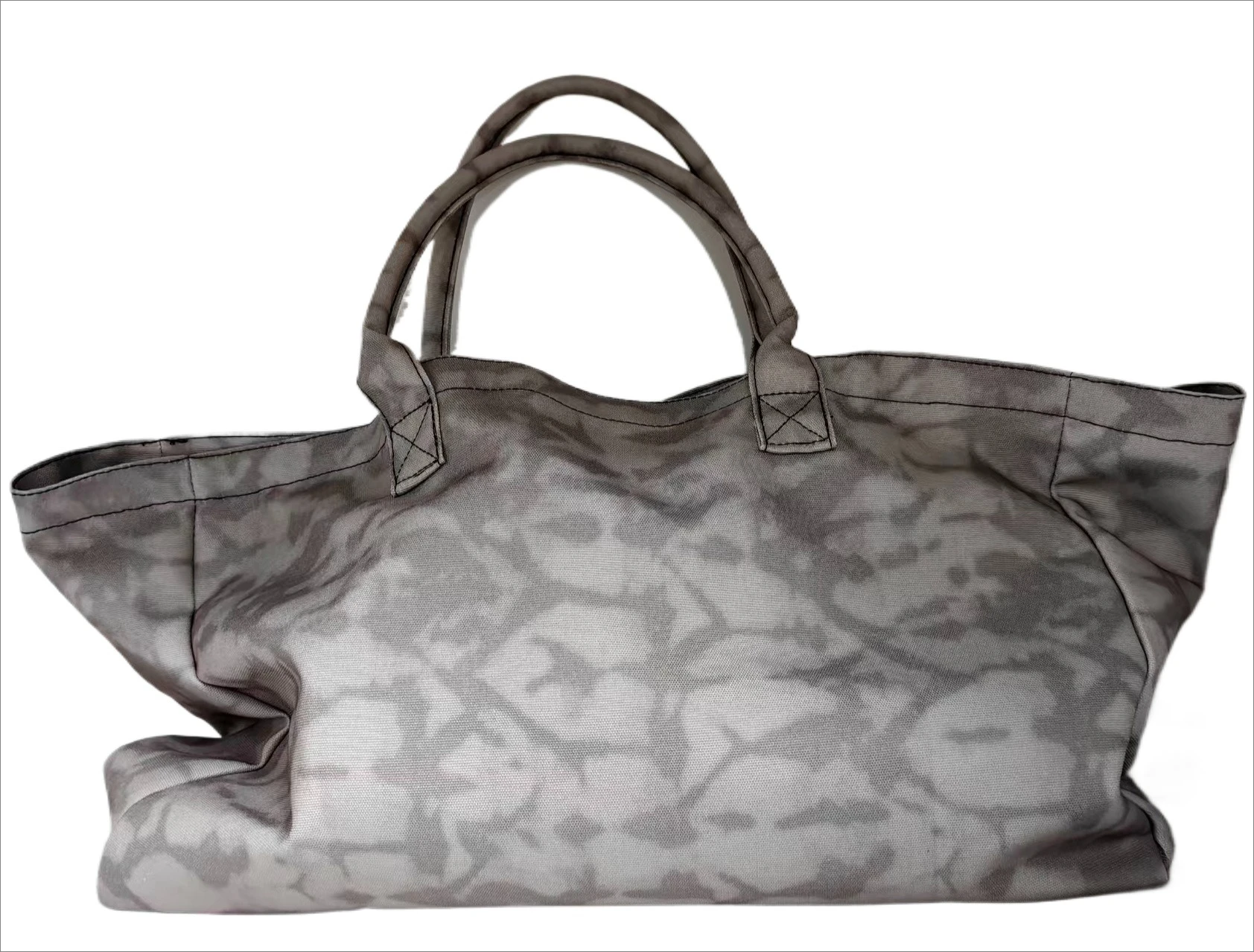 Vintage Abstract Tie Dye Print Canvas Large Tote Bag Women Casual Shopping Grocery Handbag For Travel Daily Use image 5