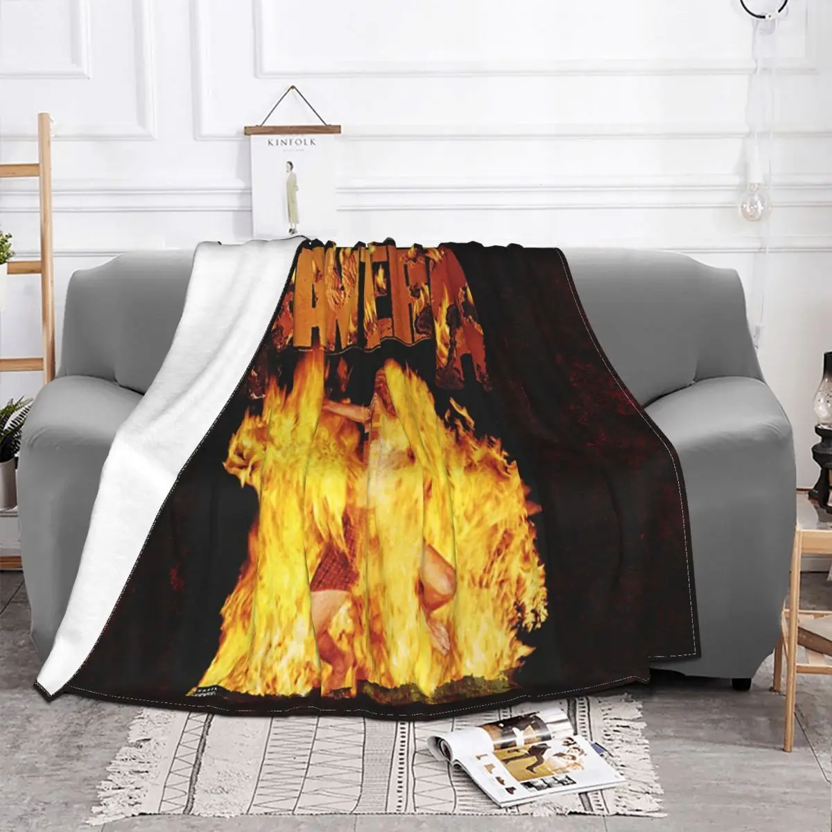 Pantera Flames 1896 Plush Knee Blanket Blankets And Throws Throw Blanket