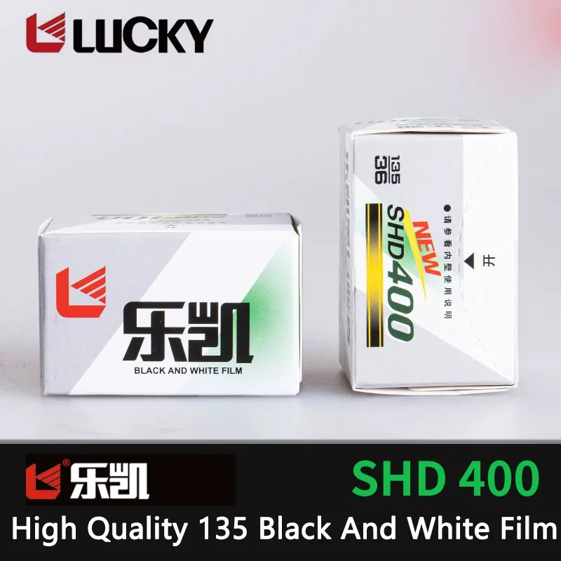135 Black And White Film 36 Sheets With 1-10 ROLL CHINA LUCKY SHD 400 DX Code ISO 400 Exposure For Kodak Fuji 35mm Film Camera
